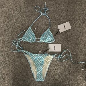 VINCA - EYLA BLUE TRIANGLE BIKINI SET. BRAND NEW W/ TAGS. NEVER WORN